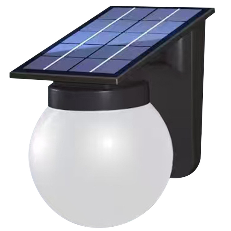 Nuevas luces decorativas solares transfronterizas al aire libre impermeable patio paisaje villa jardín decoración bola lámpara de pared esférica