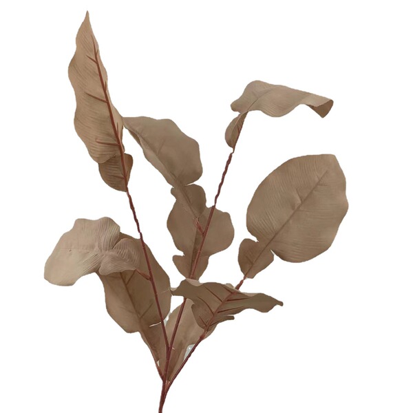Simulated 3-forked grapefruit leaf wedding home decoration layout…