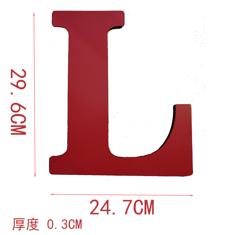 Creativa decoración navideña hoja de madera letras mayúsculas rojas hoja de madera LOVE adornos colgantes festivos de bricolaje