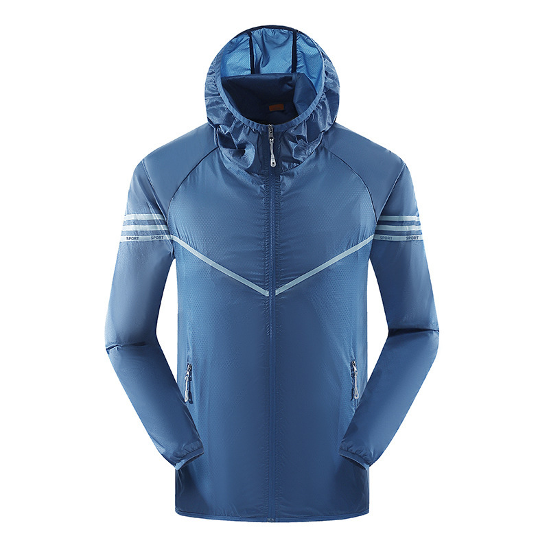 2024 New Youth Fashion Clothes Men's Summer Thin Quick-drying Hooded Skin Clothes Fishing Clothes Men's Sunscreen Clothes