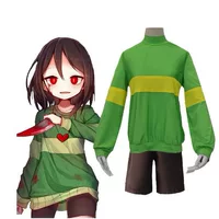 Под легендой, костюм для косплея Undertale FRISK Friez Cos одежда, ожерелье производителя оптом