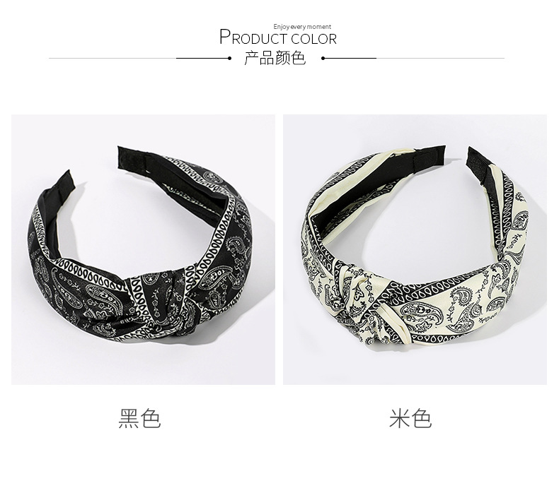 Autumn And Winter New Fabric Cashew Flower Totem Floral Knotted Twisted Bowknot Headband display picture 1