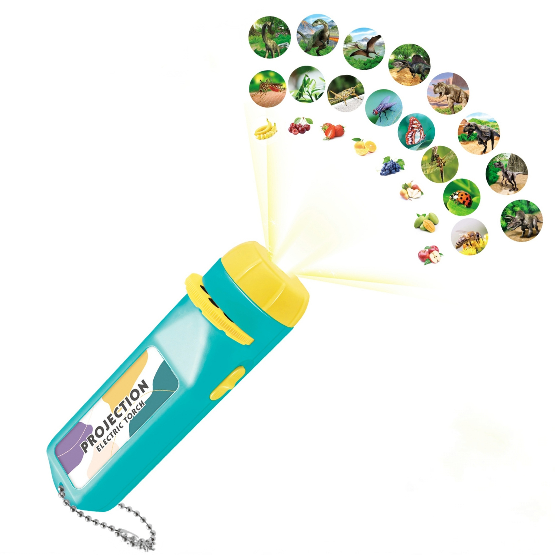 Comercio exterior Venta caliente de los niños ciencia y educación cognitiva juguete dinosaurio proyección linterna de proyección
