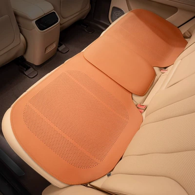 Seat cushion, seat cover — Seat Cushion, Universal for All Seasons - emma-orange-punched-breathable-full-edge-rear-seat-cushion
