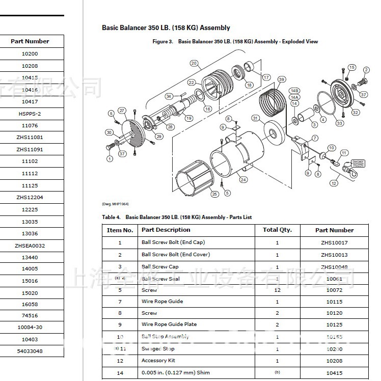 英格索兰气动葫芦配件10115 ZHS11081  1115 11546 16058 11544
