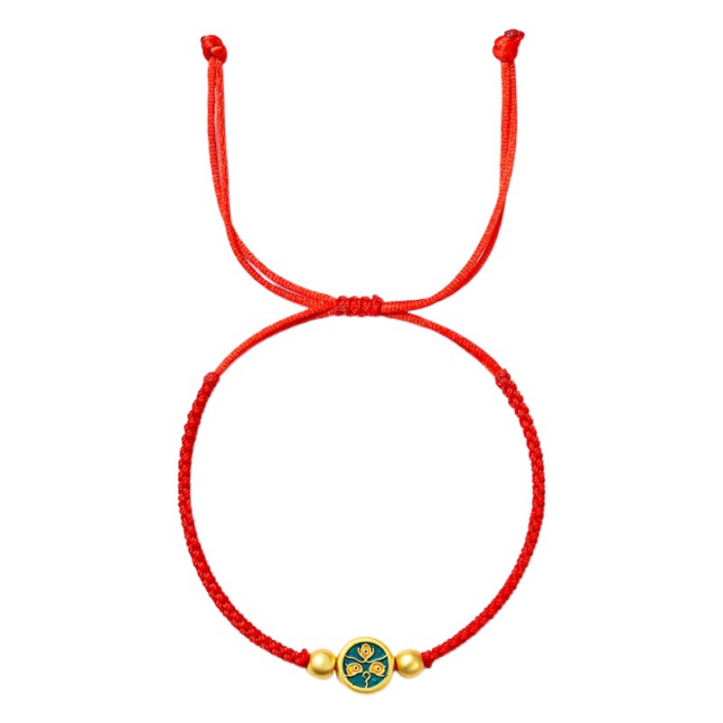 Year of the Snake Prayer Bracelet Hand-woven Five-way God of Wealth Red Hand Rope New Year's Red Rope Bracelet Factory Wholesale