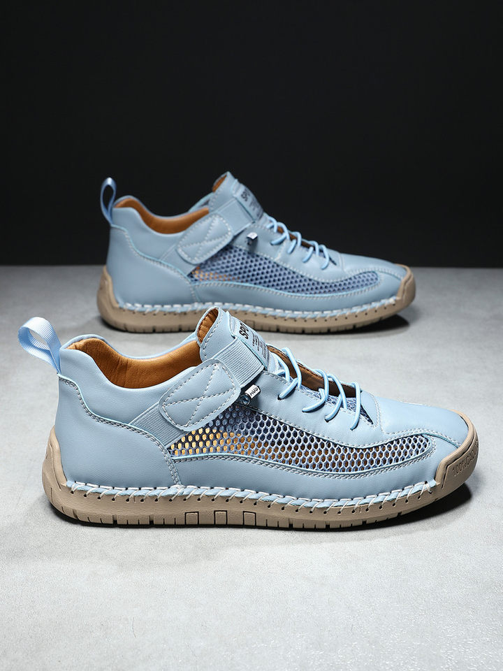 Giày thể thao lưới thoáng khí unisex form rộng phong cách năng động — 9889 màu kaki, 9889 màu trắng, 9889 màu xám, 9889 xanh da trời chi tiết 10