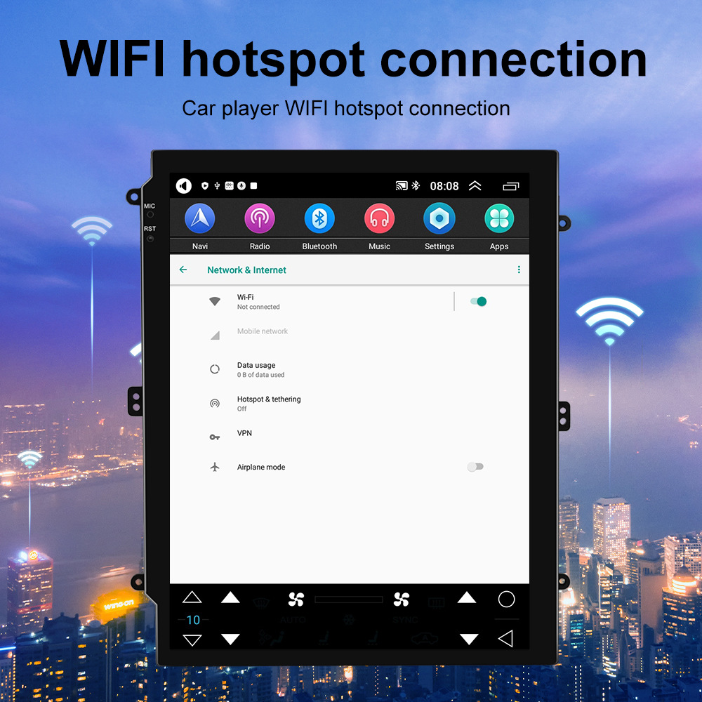 9.7inch Vertical Screen Car Android Navigator Wireless Carplay Wifi Network Gps Real-Time Navigation All-In-One Machine