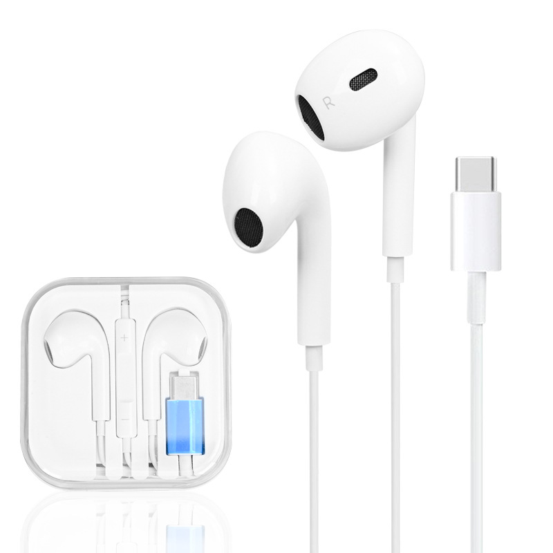 Auriculares con cable de cuarta generación para juegos de tableta de teléfono móvil con control de cable en la oreja Apple-Huawa-type-c-Honor