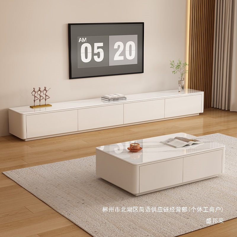 Gabinete de televisión de venta directa de fábrica sala de estar doméstica moderna y simple nueva mesa de té de almacenamiento en el suelo