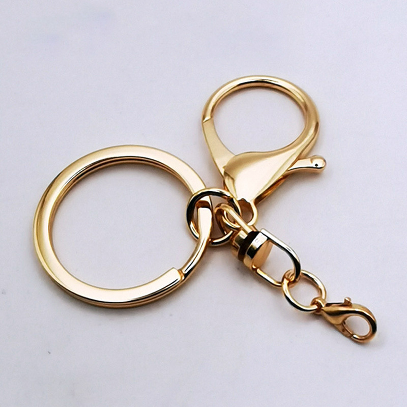 High quality in stock metal lobster clasp four-piece alloy key ring eight hanging 302 crayfish accessories keychain