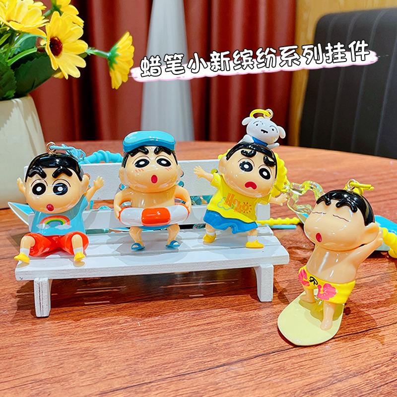 正規版の漫画のクレヨンの小さい新しい公仔のシリーズのキーホルダーのカップルのカバンは自動車のキーチェーンの贈り物の卸売りを飾ります。|undefined