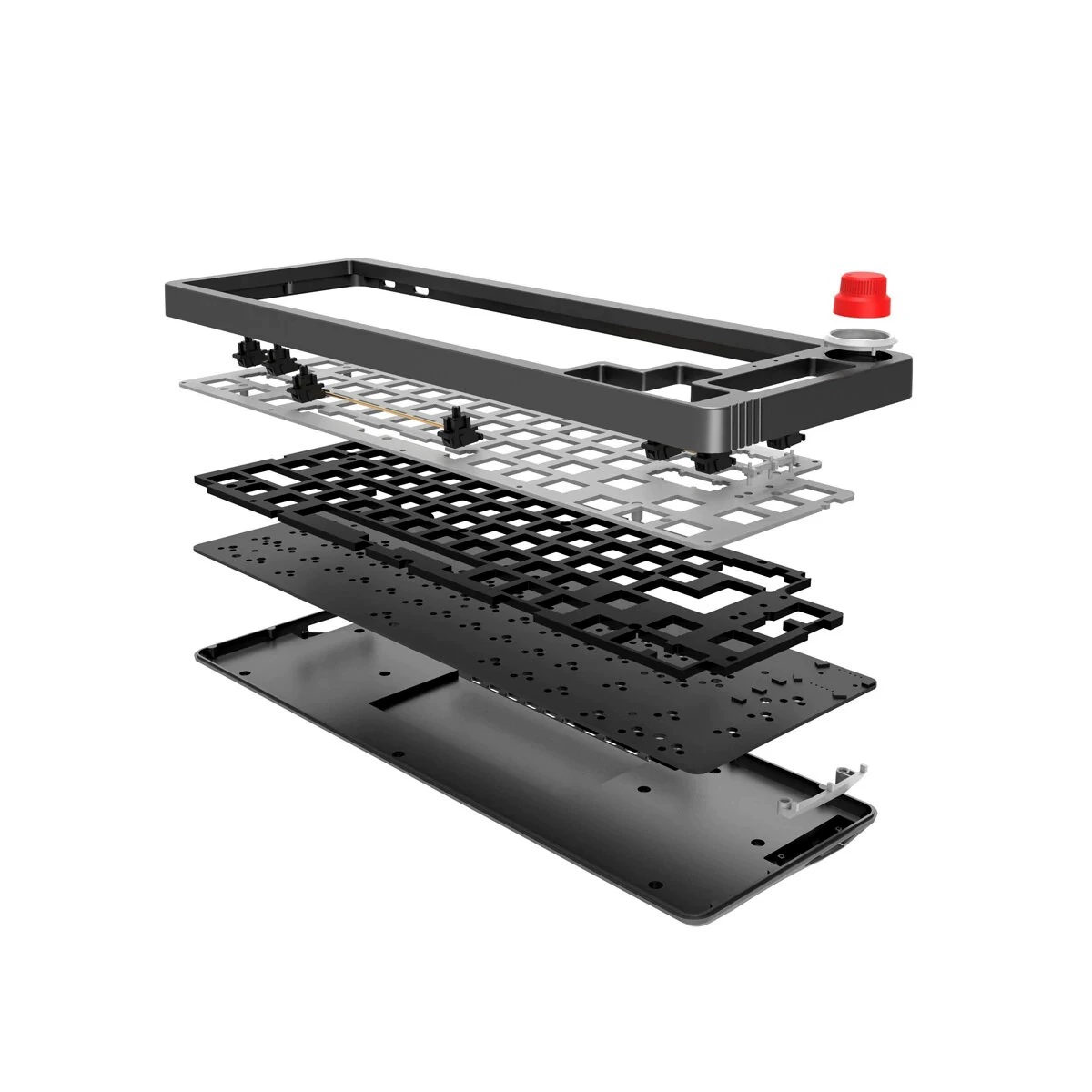 Клавиатурный комплект GAMAKAY LK67 RGB горячей смены, совместим с переключателями 3/5PIN, с ручкой