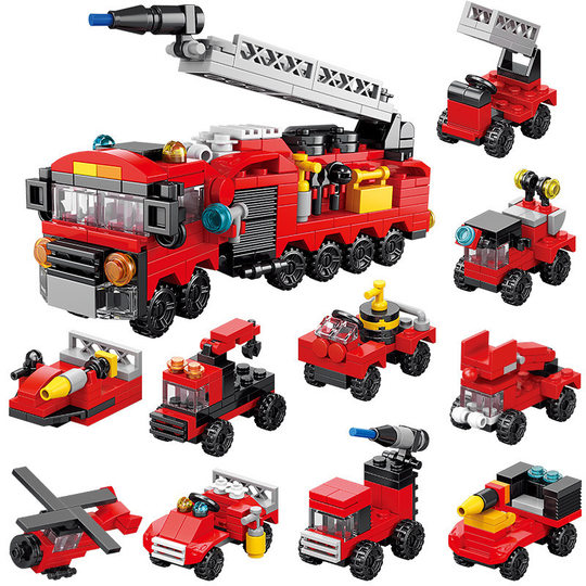 Compatible with Lego assembled puzzle building blocks military fire engineering space assembled children puzzle building blocks wholesale manufacturers