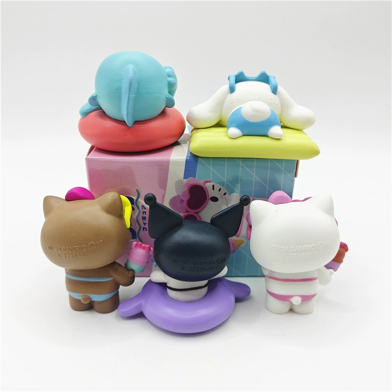 Swimming pool, doll, swimwear, fishes, minifigure, Cinnamoroll