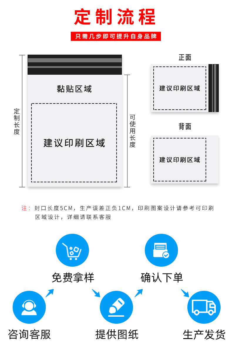 黑色快递袋子批发 大号快件防水打包袋定制 白色快递
