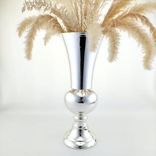 Light Luxury High-end Simple Porch Metal Electroplated Vase Wedding Home Decoration Living Room Soft Decoration Model Room Ornaments
