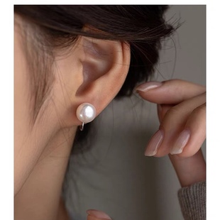 Natural Freshwater Pearl Ear Clip Without Ear Holes Natural Freshwater Advanced Sense s925 Silver Earrings 2024 New Earrings