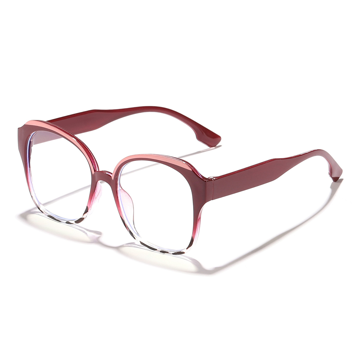 Nuevo estilo al por mayor marco grande cuadrado anti-azul marco de gafas de mujer color de empalme celebridades de Internet europeas y americanas moda con espejo plano