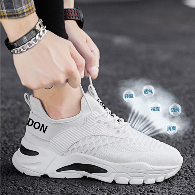 Nuevos zapatos de verano para hombres, zapatos de malla transpirables, moda coreana, zapatos casuales para hombres de todo fósforo, zapatos cómodos para correr