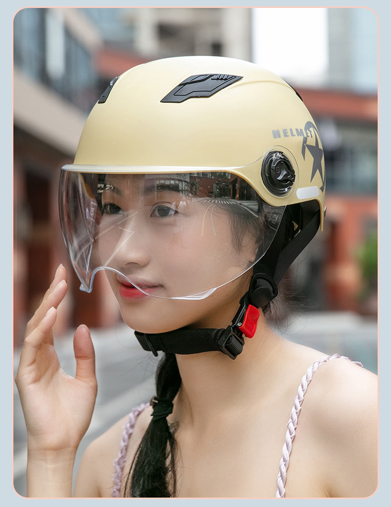 3C Certified Electric Vehicle Helmet, Motorcycle Safety Helmet, Cycling Half Helmet, Protective Commuter Helmet, Anti-Uv
