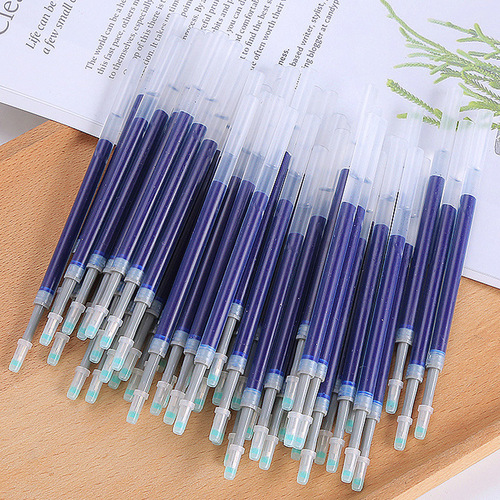 k35 dark blue refill push type red blue black 0.5 bullet large capacity push signature water pen refill