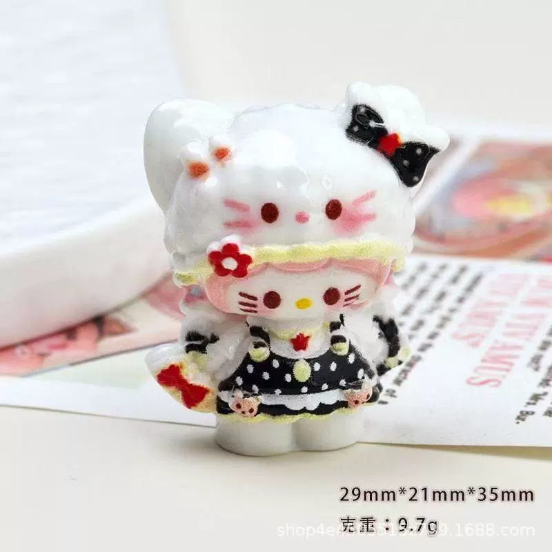 3D Keychain Kitten Pendant, Bag Charm 2.9×2.1×3.5 cm — single or multi-color sets