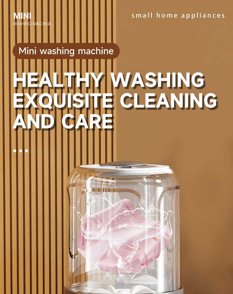 Vollautomatischer, kabelloser, tragbarer Wäschebecher mit Ladefunktion, Mini-Waschmaschine für Unterwäsche und Socken, kleine Waschmaschine, für Reisen und Zuhause_voghion.com