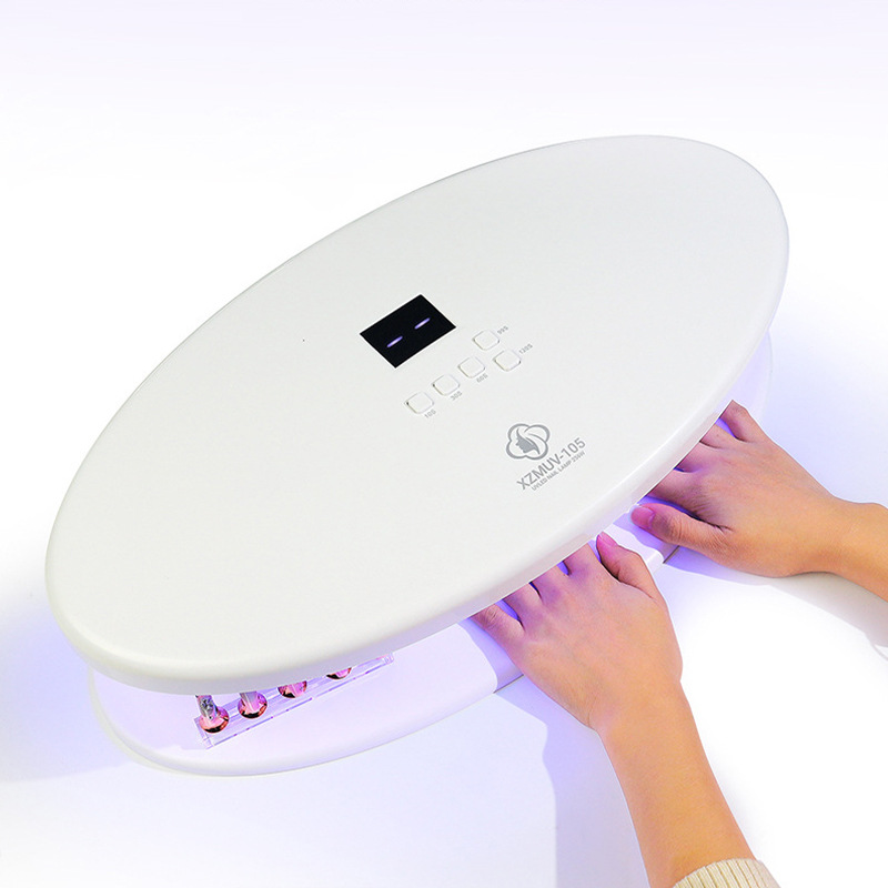 Lámpara de uñas portátiles de alta potencia 96 luces de uñas de doble fuente de luz, máquina de fototerapia de secado rápido 256W, lámpara de parrilla especial para uñas portátiles