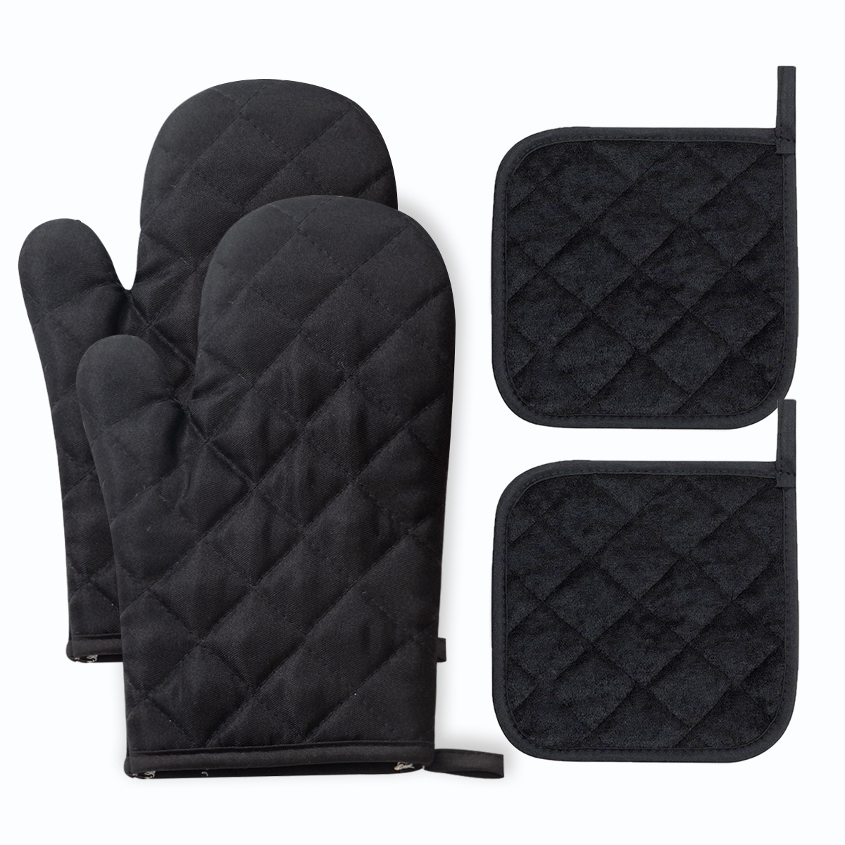 En stock al por mayor del hogar guantes de horno engrosada aislamiento térmico guantes de horno microondas utensilios de cocina para hornear traje resistente a altas temperaturas