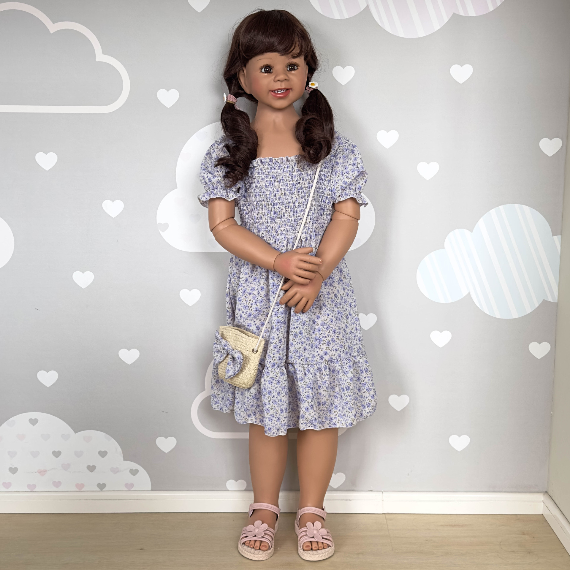 120cm niños mayores 5-6 años Niña muñeca centro comercial personalidad creativa Decoración Ropa Infantil modelo simulación muñeca