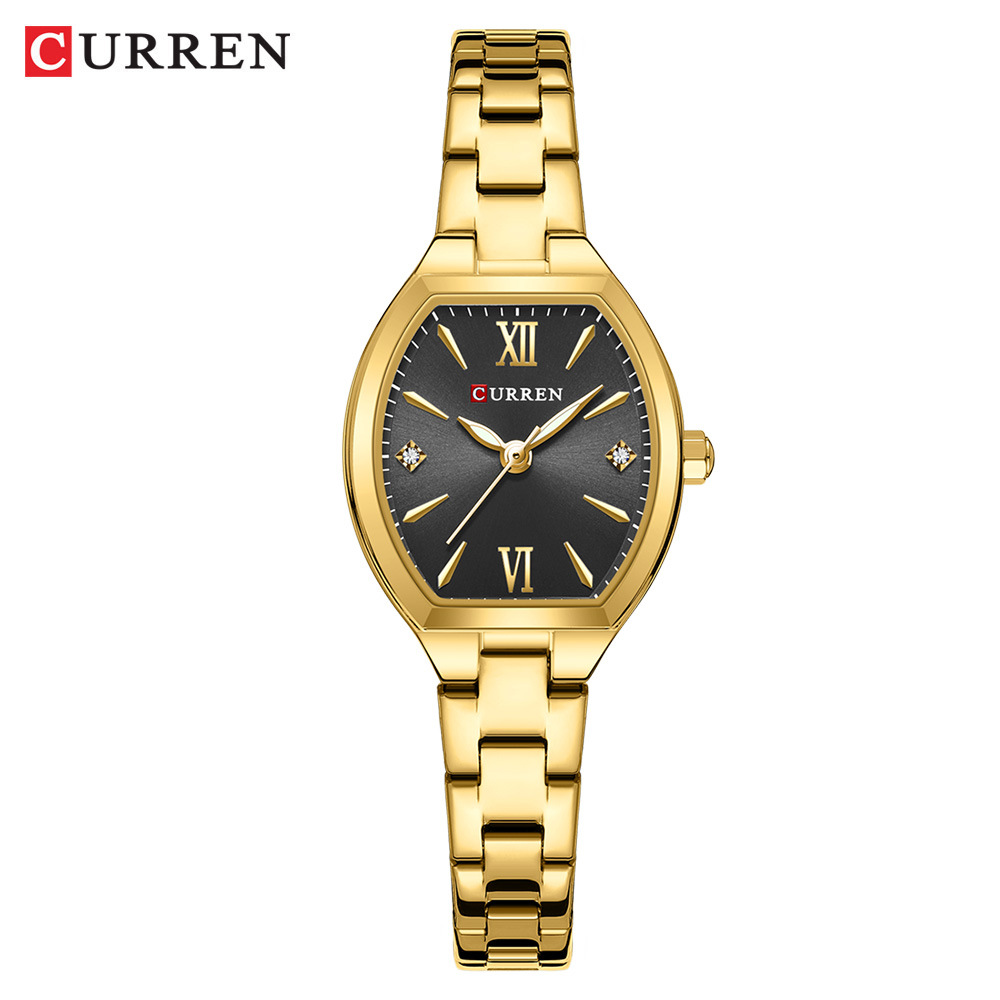 CURREN / CARRIEN9112 relojes de moda casuales impermeables pequeños relojes de oro comercio exterior transfronterizo