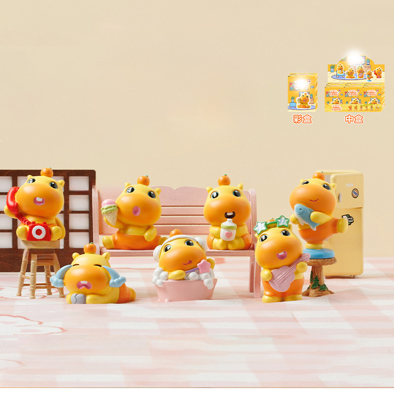 Tiktok New Hot-Selling Capybara Lulu Daily Blind Box Cartoon Cute Ornaments Creative Trendy Toys Direct from Manufacturer