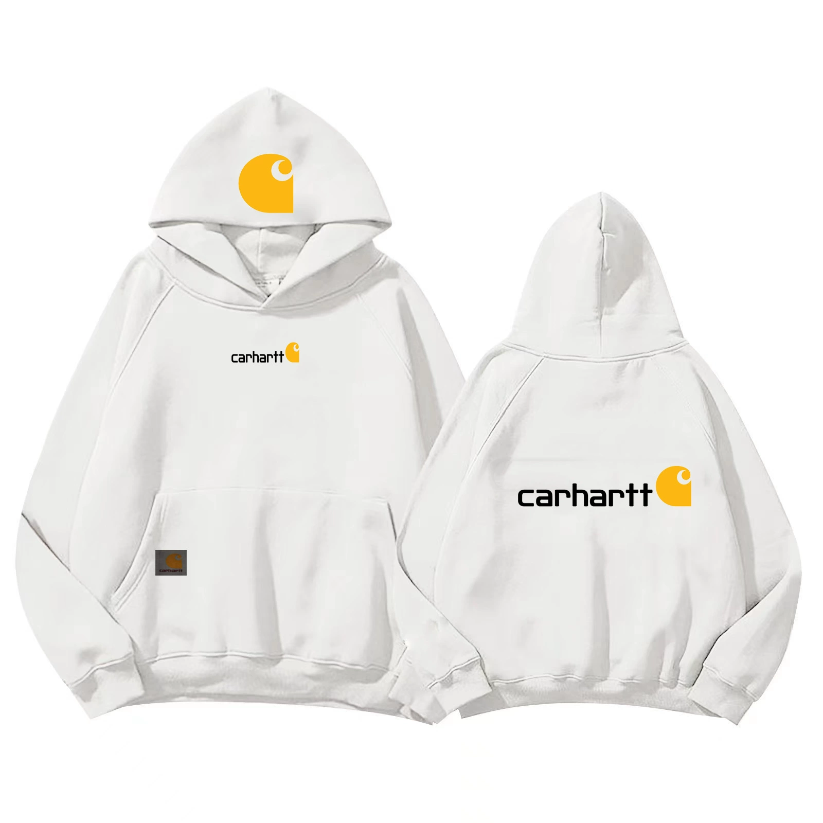 Трансграничная амазонка сломана двухслойная шапка, рукава, свитер, кархарт Carhartt прилив, бархатная толстовка для мужчин и женщин