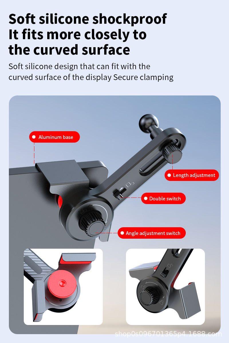 New Cross-Border Car Phone Holder with Floating Screen Navigation Base Display Screen Central Control Screen Phone Holder Navigation Device