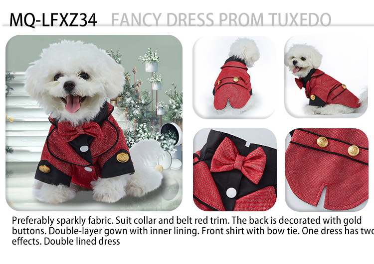 Formel hundeskjorte med slips til bryllup og jul_voghion.com