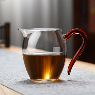 New Colored Handle High Borosilicate Glass Fit Cup with Pointed Mouth Breaking and Sharp Splitting Tea Set Large Household Kung Fu Tea Cup