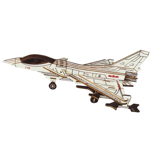 Wooden simulation aircraft assembly model children's 3D three-dimensional puzzle wooden handmade static aircraft model toy