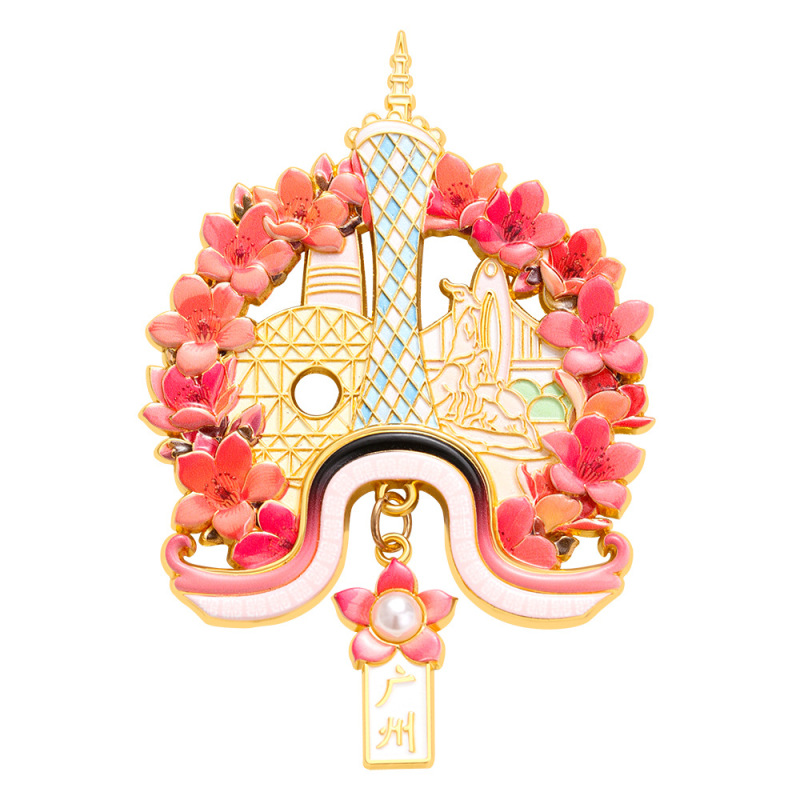 广州城市冰箱贴旅游广州塔小蛮腰创意文创礼品景点纪念品合金磁吸|undefined
