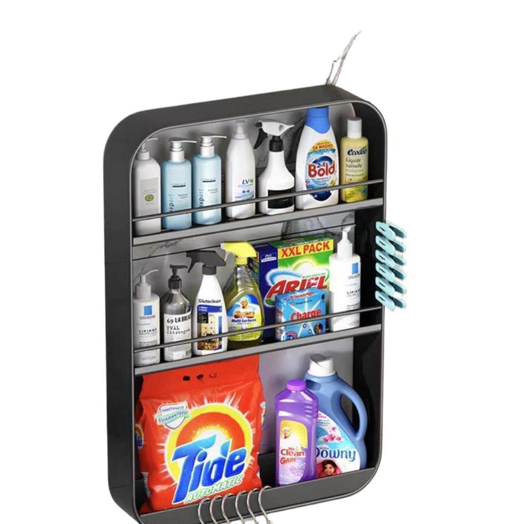 Estante de almacenamiento de pared sin perforación Estante de almacenamiento de condimentos de cocina Estante de almacenamiento de cosméticos Estante de almacenamiento de baño [fabricante]