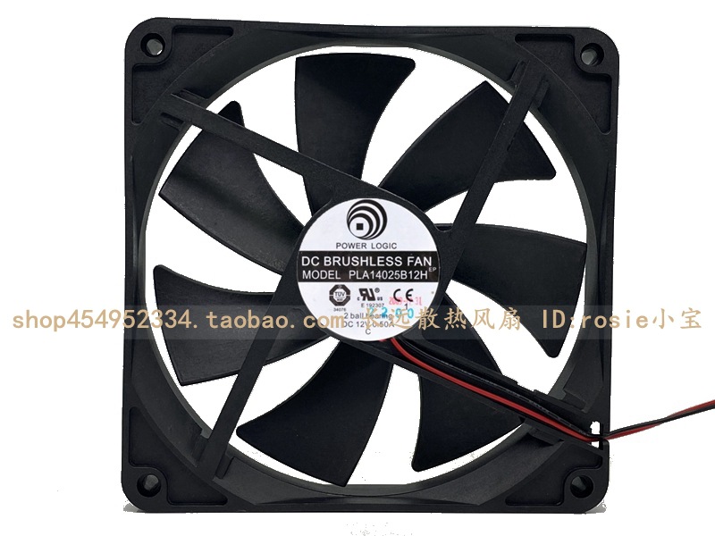 全新原装动力PLA14025B12H 14cm 14025 12V0.50A机箱电源散热风扇