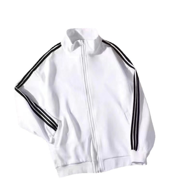 2025 primavera y otoño estilo de Hong Kong chaqueta rayada moda coreana para hombres chaqueta de protección solar chaqueta de tres barras de cremallera chaqueta de béisbol
