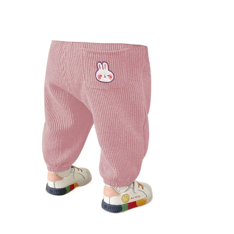 Autumn children's trousers for boys, corduroy demi-season down jacket girl's, western style