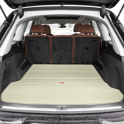4M sq7 55TFSI Black Warrior | Trunk Mat - pure-cowhide-warm-beige-high-quality-recommendation-audi-q7-imported