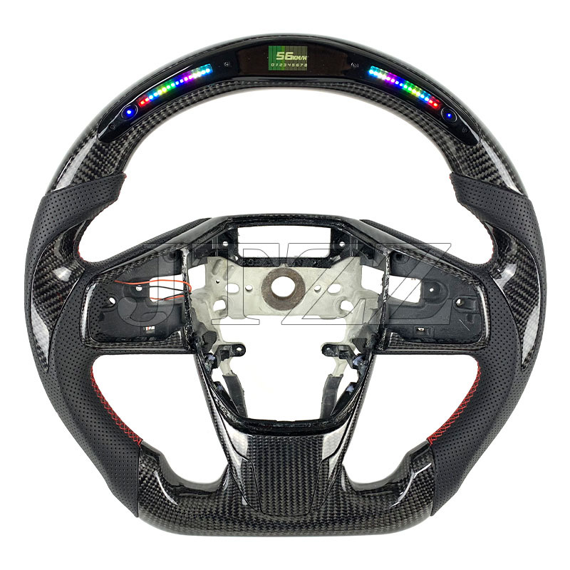 Suitable for Honda tenth generation Civic LED carbon fiber modification forged carbon fiber steering wheel modification