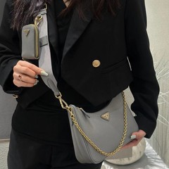 P家爆款三合一链条包单肩包高级感手提斜挎腋下包防水尼龙布女包