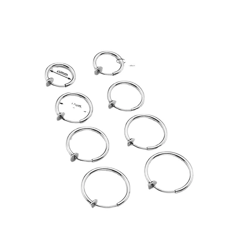 (Cross-border trading), steel spring stainless steel, nose piercing, jewelry, ear clips, invisible earrings, no pierced ears
