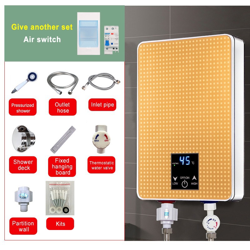 跨境出口热式电热水器220V3500W卫淋浴洗澡无限热温水CE认证货