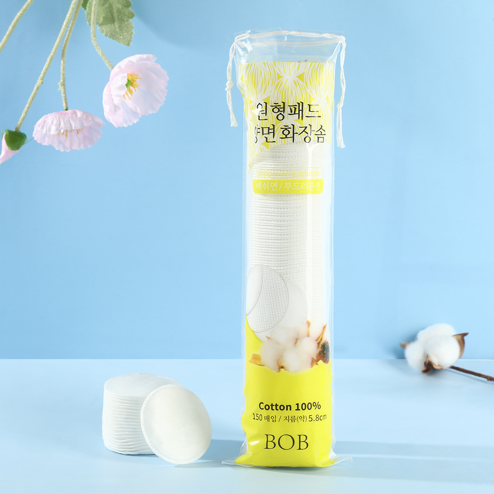 150 piezas de algodón redondo desechable para la piel algodón de limpieza facial simple y conveniente al por mayor