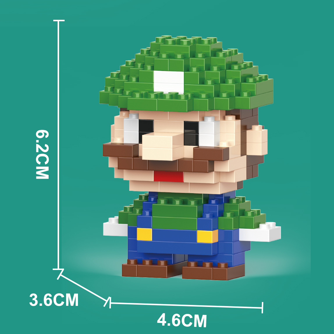 Compatible con LEGO gigante Panda flor azul lindo muñeca de dibujos animados montado bloques construcción juguete para niños puesto caja ciega al por mayor